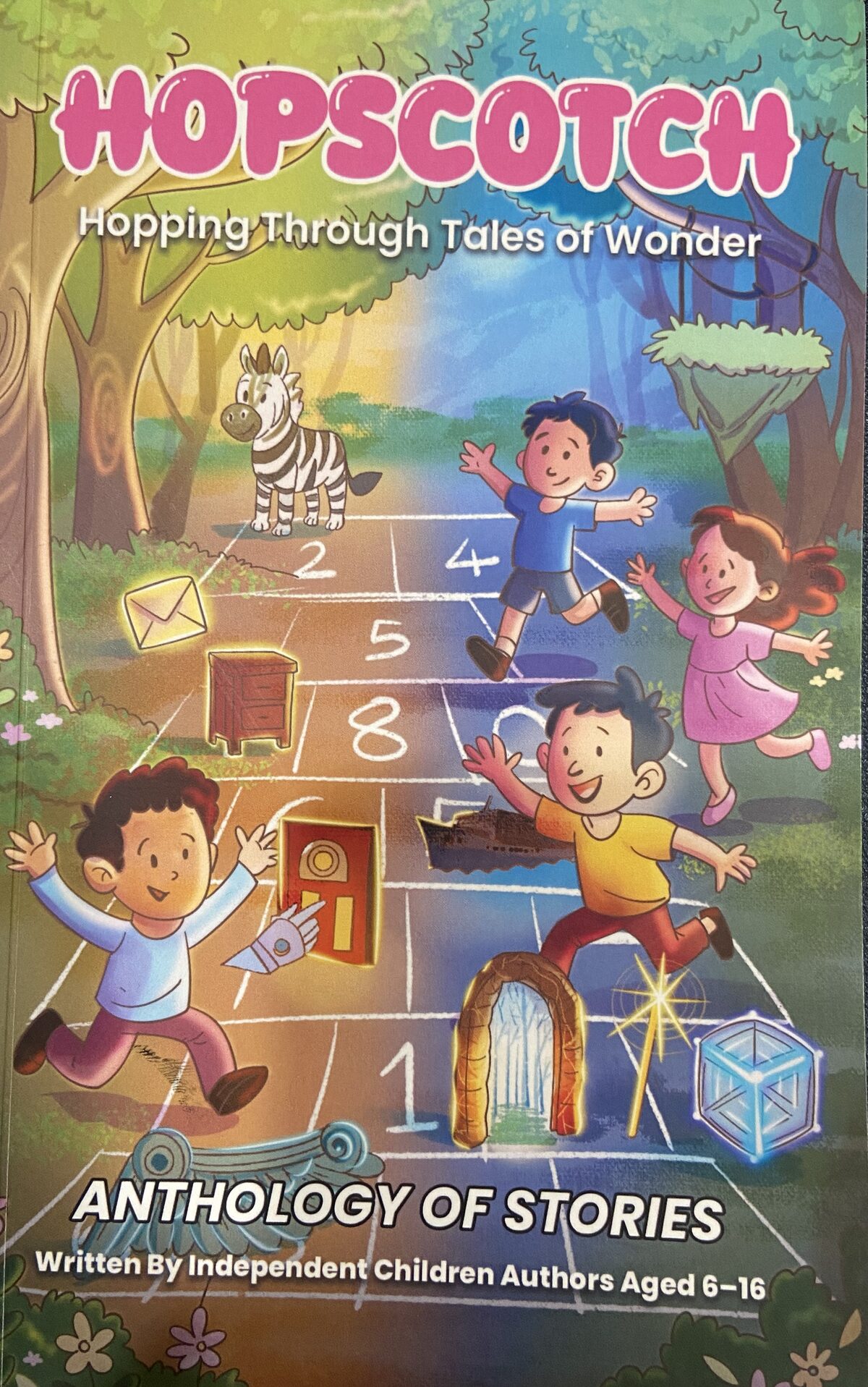 Front cover of the Hopscotch anthology by Bukmuk Publishing